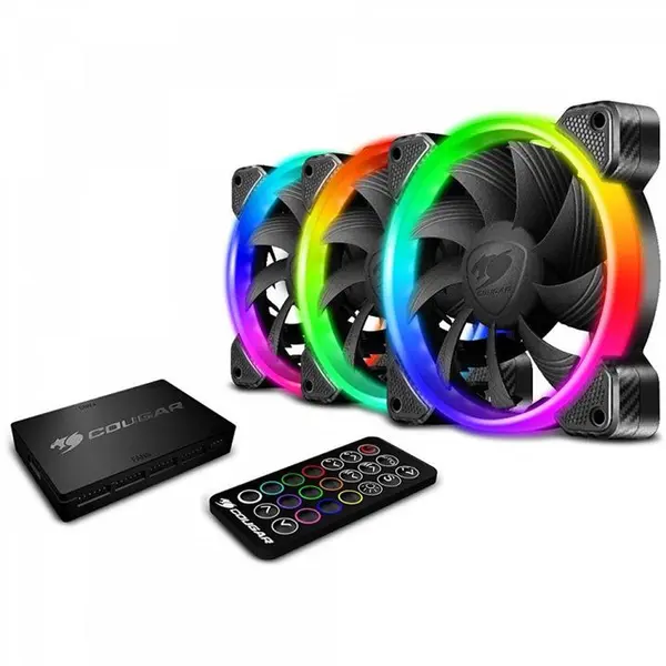 فن کیس کوگار Cougar Vortex RGB HPB 120 Cooling Kit Case Fan: Cougar Vortex RGB HPB120 3 in 1