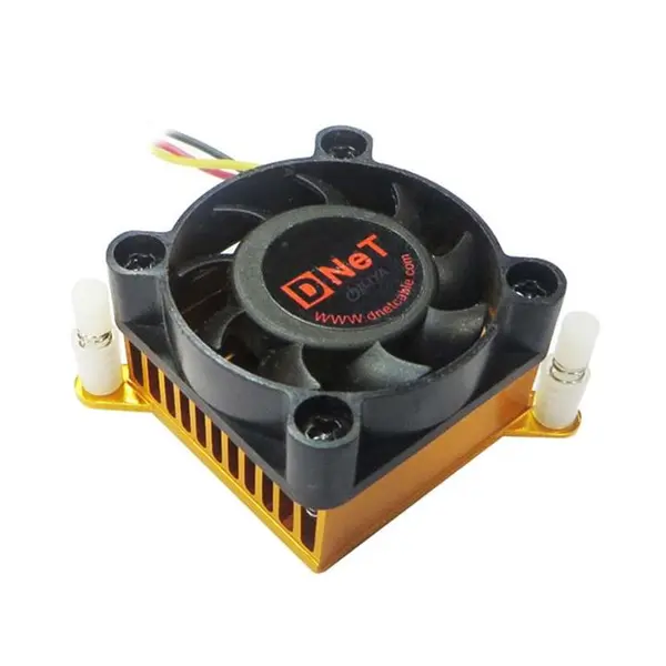 فن سایز 4x4 سانتی متر هیت سینک دار برند دی نت D-net Graphic Card Fan 4x4cm With Heat Sink