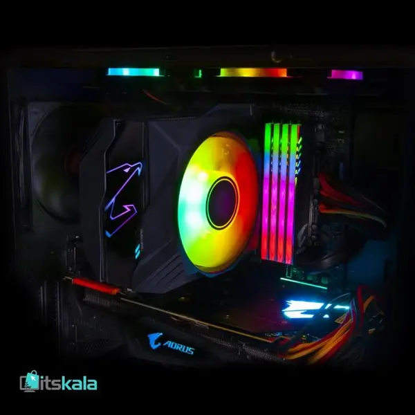 فن خنک کننده پردازنده گیگابایت مدل AORUS ATC800 Gigabyte C200 Glass with Gigabyte Aorus P750W Gold PSU & Gigabyte Aorus ATC800 CPU Cooler