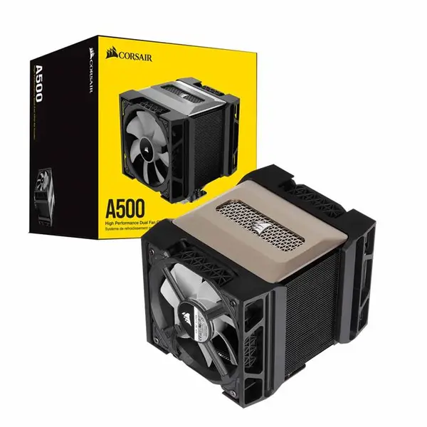 خنک کننده مایع پردازنده Corsair مدل A500 Dual Corsair A500 High Performance Dual Fan CPU Cooler