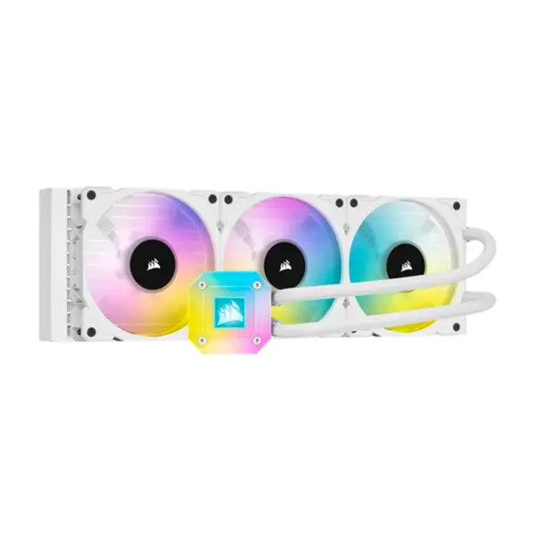 خنک کننده پردازنده آبی کورسیر مدل CORSAIR iCUE H150i ELITE CAPELLIX White LGA1700 Corsair iCUE H150i ELITE CAPELLIX White RGB 360mm CPU Liquid Cooler - 2