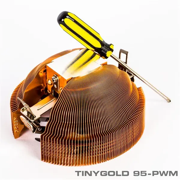 Green TinyGold-95 PWM CPU Cooler - 4