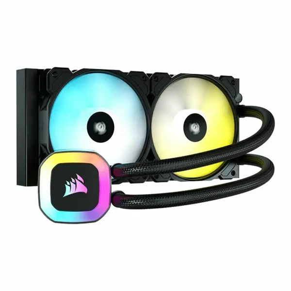 خنک کننده مایع پردازنده کورسیر H100 RGB 240mm CORSAIR H100 RGB 240mm ARGB CPU Liquid Cooler