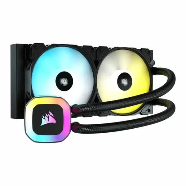 خنک کننده مایع پردازنده کورسیر H100 RGB 240mm CORSAIR H100 RGB 240mm ARGB CPU Liquid Cooler