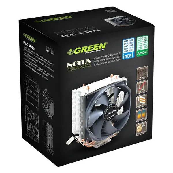 سیستم خنک کننده بادی گرین مدل NOTUS 100 - PWM Green NOTUS 100 - PWM Air Cooling System - 3