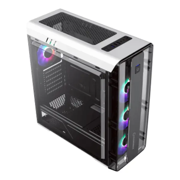 GameMax Moon Light FRGB White Gaming Computer Case