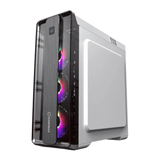 GameMax Moon Light FRGB White Gaming Computer Case
