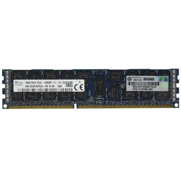HP 713985-B21 PC3L-12800R 16GB 1600MHz CL11 Dual Rank RAM
