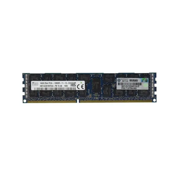 HP 713985-B21 PC3L-12800R 16GB 1600MHz CL11 Dual Rank RAM