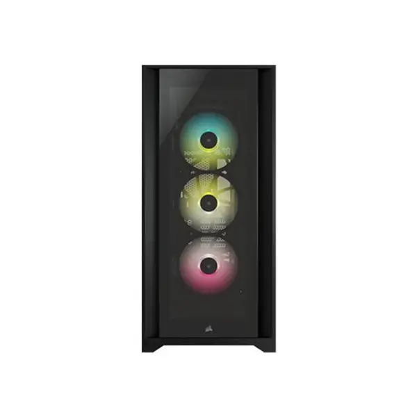 کیس کورسیر Case 3x 120mm RGB Fans 2x USB 3.0 1x USB-C 3.1 - Black | CC-9011212-WW Corsair iCUE 5000X RGB Tempered Glass - 3