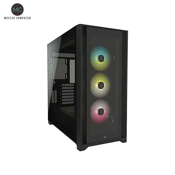 کیس کورسیر Case 3x 120mm RGB Fans 2x USB 3.0 1x USB-C 3.1 - Black | CC-9011212-WW Corsair iCUE 5000X RGB Tempered Glass