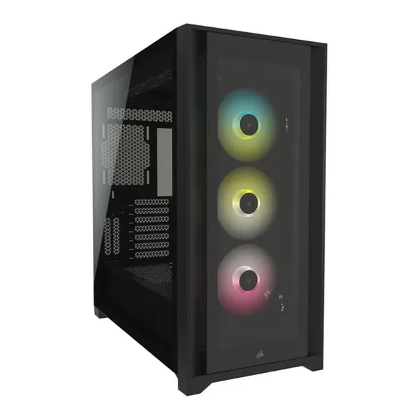 کیس کورسیر Case 3x 120mm RGB Fans 2x USB 3.0 1x USB-C 3.1 - Black | CC-9011212-WW Corsair iCUE 5000X RGB Tempered Glass - 2