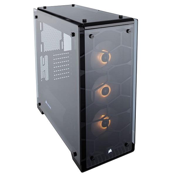 CORSAIR Crystal 570X RGB Tempered Glass Premium ATX Mid Tower Case – Black