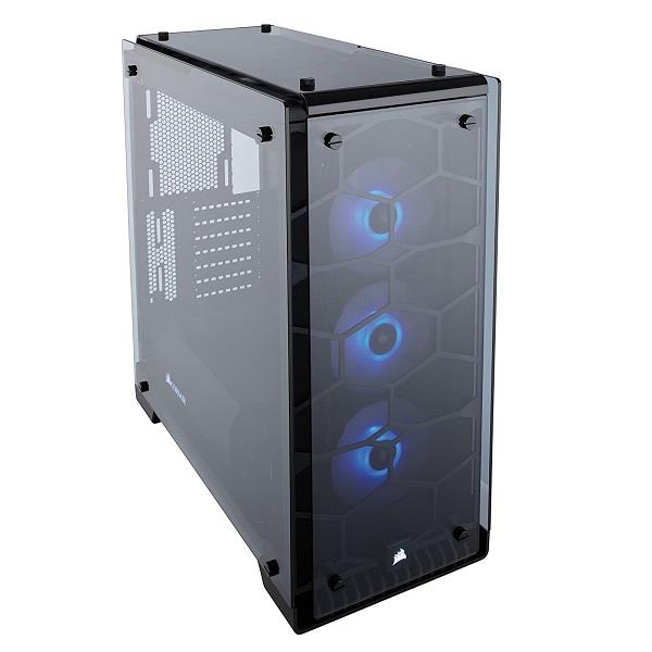 CORSAIR Crystal 570X RGB Tempered Glass Premium ATX Mid Tower Case – Black