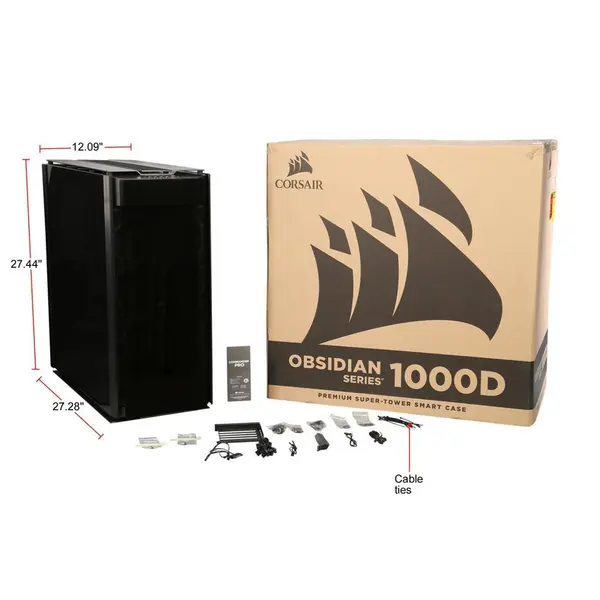 کیس Corsair Obsidian Series 1000D corsair Obsidian Series 1000D Black Super Tower Case
