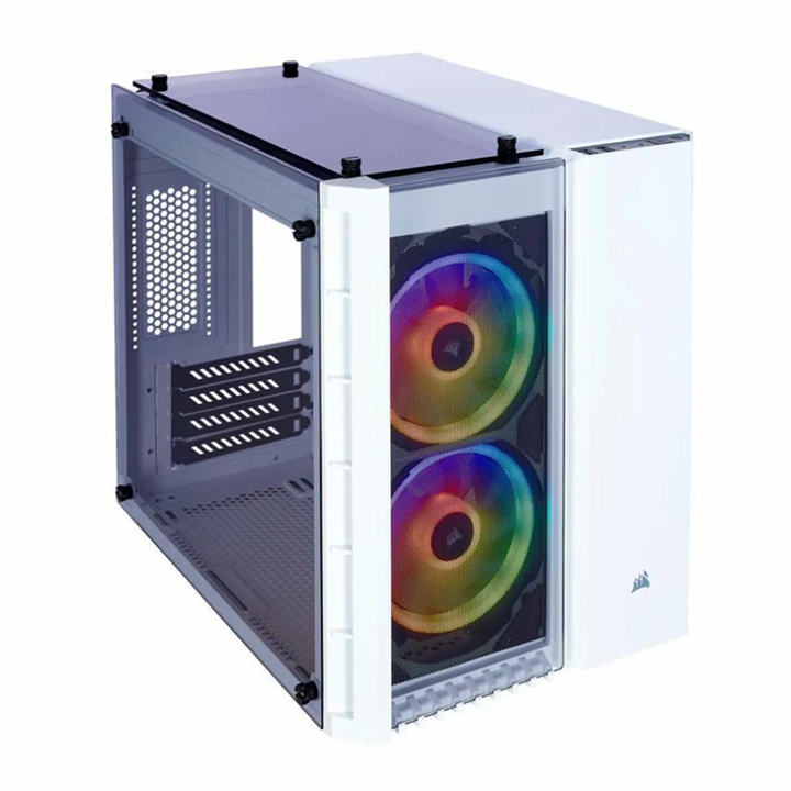 corsair Crystal Series 280X RGB White Tempered Glass Micro ATX Case