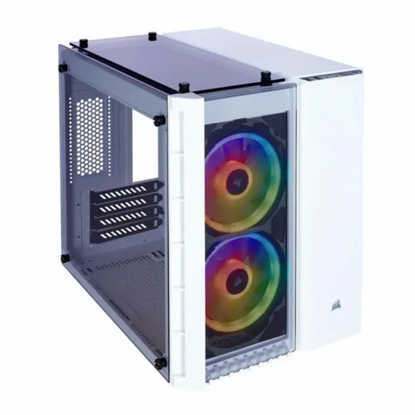 کیس کورسیر Crystal Series 280X RGB White corsair Crystal Series 280X RGB White Tempered Glass Micro ATX Case