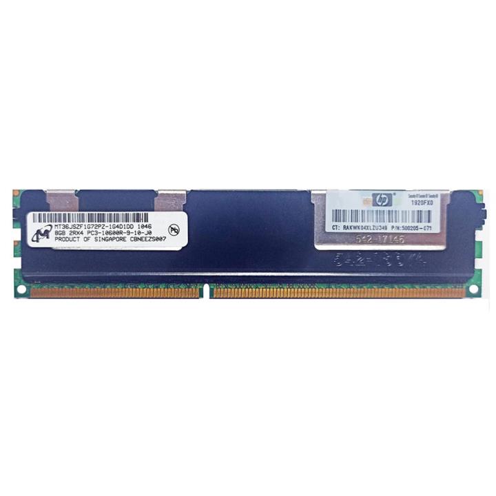 رم سرور DDR3 دو کاناله 10600Rمگاهرتز CL9 میکرون مدل MT36JSZF1G72PZ-1G4D1DD ظرفیت 8 گیگابایت