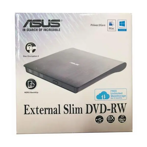 درایو DVD اکسترنال ایسوس مدل SDRW08D-U ASUS SDRW08D-U External DVD Drive