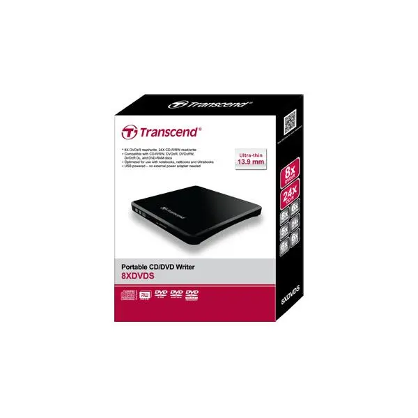 درایو DVD اکسترنال ترنسند مدل Transcend TS8XDVDS-K TRANSCEND TS8XDVDS-K