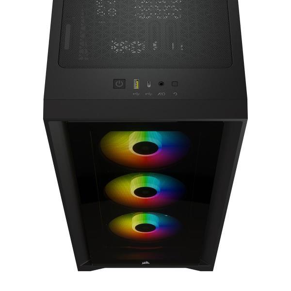 Corsair iCUE 4000X RGB Tempered Glass Mid-Tower ATX Case – Black