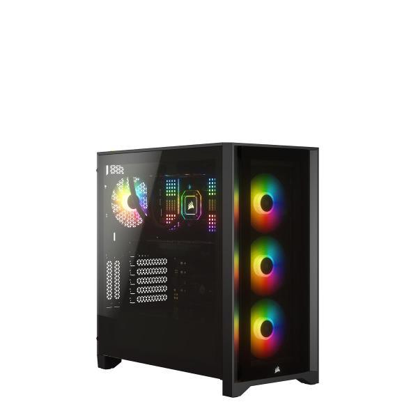 Corsair iCUE 4000X RGB Tempered Glass Mid-Tower ATX Case – Black