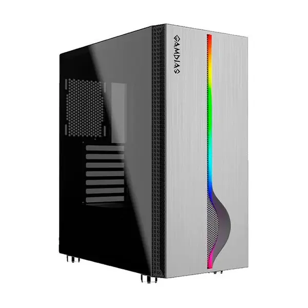 Gamdias 16331-20000-00000-G Mars M1 Anodized Aluminum Panel Tempered Glass Window Mid Tower ATX Case - Black