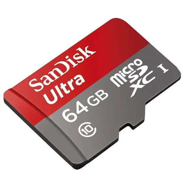 رم میکرو اس دی سندیسک 64 گیگابایت 80MB Ultra SanDisk Ultra 64GB MicroSDXC Memory Card works with Samsung Galaxy S8, S8+ Plus, S7, S7 Edge Smart Cell Phones 80MB/S, Comes with Everything But Stromboli TM MicroSD Memory Card Reader