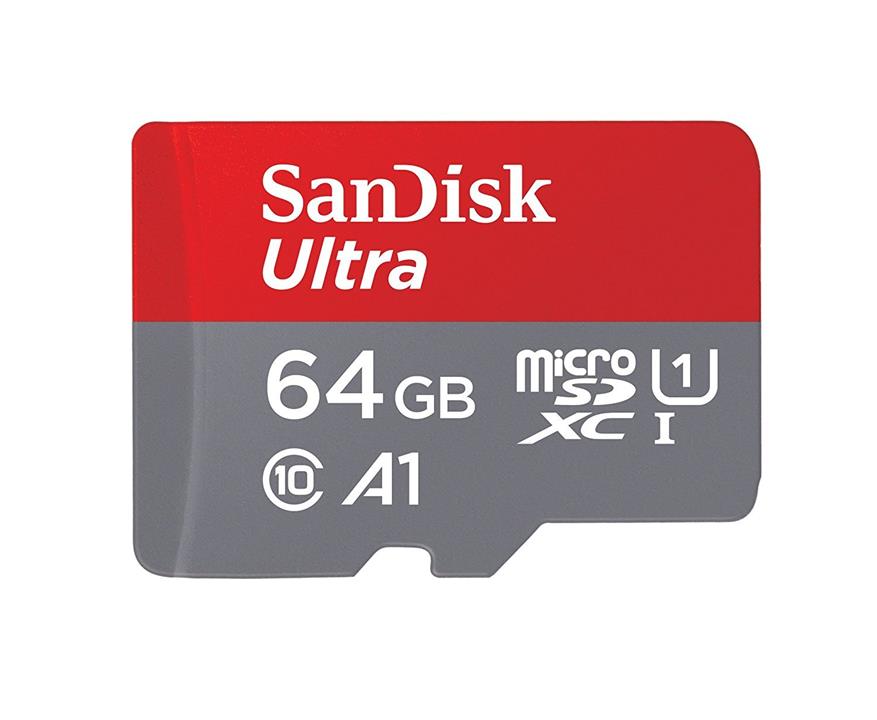 SanDisk Ultra 64GB MicroSDXC Memory Card works with Samsung Galaxy S8, S8+ Plus, S7, S7 Edge Smart Cell Phones 80MB/S, Comes with Everything But Stromboli (TM) MicroSD Memory Card Reader