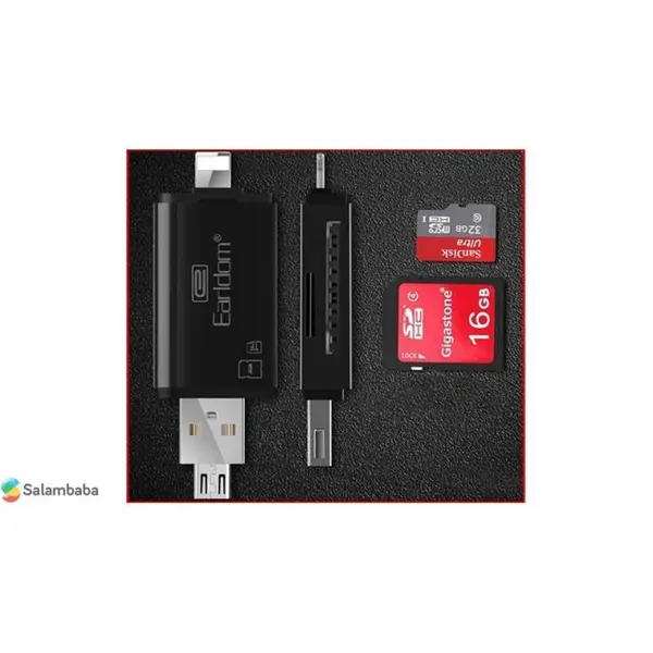 کارت خوان و OTG چند منظوره ارلدام Earldom ET-OT21 Multi Functional OTG And Card Reader
