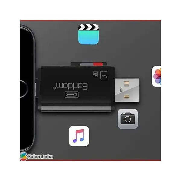کارت خوان و OTG چند منظوره ارلدام Earldom ET-OT21 Multi Functional OTG And Card Reader
