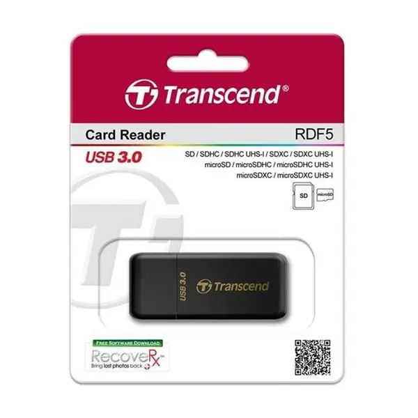 کارت خوان ترنسند مدل RDF5 با رابط USB 3.0 Transcend RDF5 USB 3.0 Card Reader