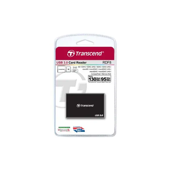 کارت خوان ترنسند مدل RDF8 با رابط USB 3.0 Transcend RDF8 USB 3.0 Card Reader