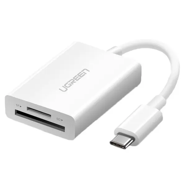 کارت خوان USB 3.1 تایپ C یوگرین مدل US235 Ugreen US235 USB 3.1 Type C Dual Slot Card Reader