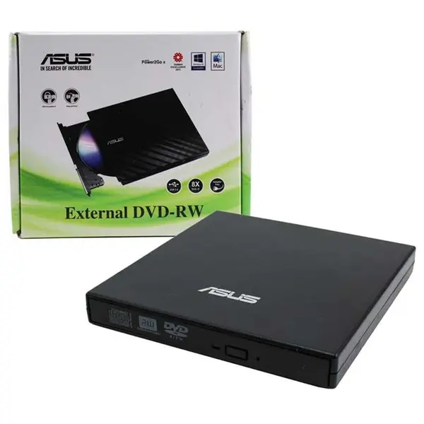 دی وی دی رایتر اکسترنال اسلیم اس دی آر دبلیو-08 دی3 ایسوس ASUS SDRW-08D3S-U/BLK EXT SLIM DVD/RW