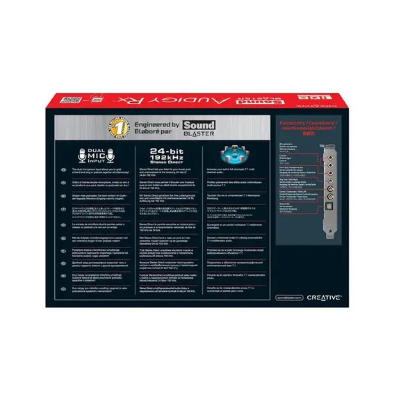کارت صدای کریتیو 7.1 کانال آودیجی آر ایکس Sound Blaster Audigy RX 7.1 PCIe Sound Card - 3