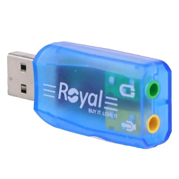 کارت صدا رویال مدل Chanel Sound 7.1 Sound Card Usb Royal Channel Sound 7.1
