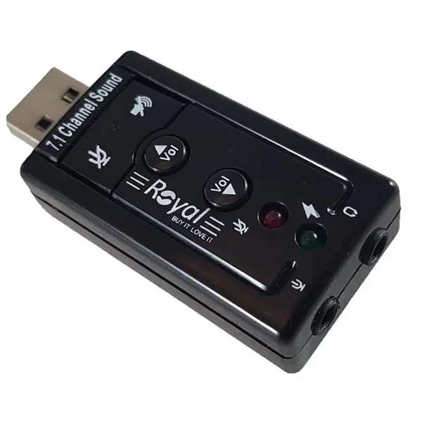 کارت صدا رویال مدل Chanel Sound 7.1 Sound Card Usb Royal Channel Sound 7.1