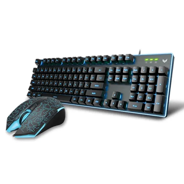 ماوس و کیبورد با سیم گیمینگ رپو مدل وی 100 اس RAPOO V100S Backlit Gaming Keyboard & Optical Gaming Mouse