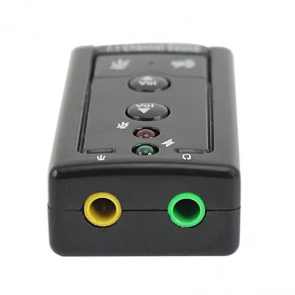 کارت صدای اکسترنال 7٫1Channel Sound USB XP با دکمه کنترل و تنظیمات صدا