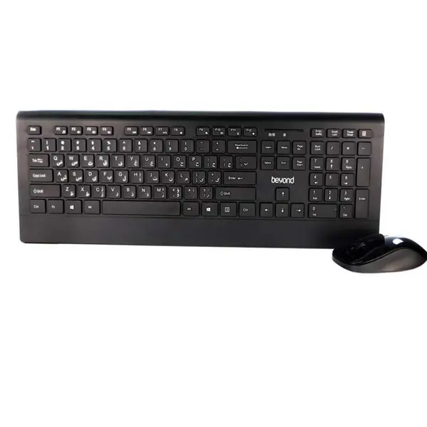 کیبورد و ماوس بی سیم بیاند مدل 9596 آر اف Beyond BMK-9596RF Wireless Keyboard and Mouse