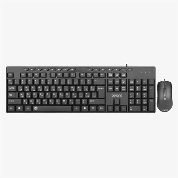 Beyond  BMK4222 Wired Keyboard and Mouse With Persian Letters