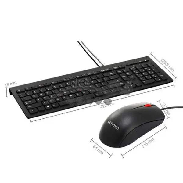 موس و کیبورد سیمی لنوو Lenovo M120PRO Wired Mouse and Keyboard Set