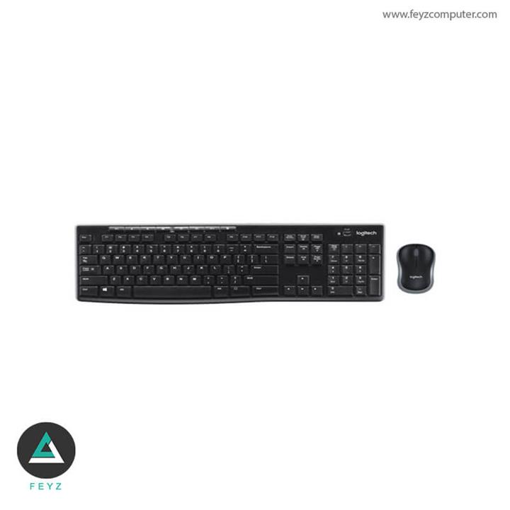 کیبورد موس لاجیتک مدل MK270 Wireless Keyboard Combo Farsi Black