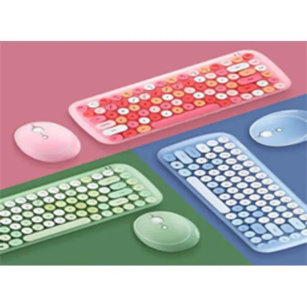 Mofii CANDY Keyboard Mouse Combo Wireless 2.4G Mixed Color 84 Key Mini Keyboard Mouse Set with Circular Punk Key Caps Green