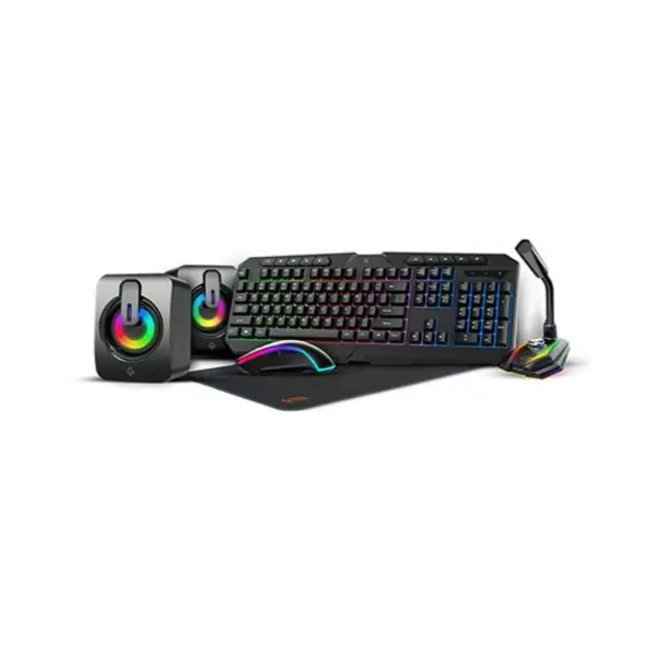 ست گیمینگ کیبورد، اسپیکر، میکروفون، ماوس، ماوس پد پرودو PDX215 Porodo PDX215 5 in 1 Ultimate Gaming Kit
