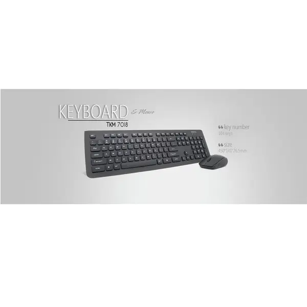 TSCO TKM 7018 Wireless Keyboard and Mouse