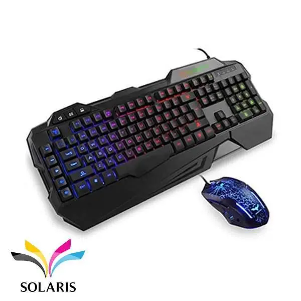 کیبرد و ماوس مخصوص بازی Verity مدل V-KB6111GCW همراه با ماوس پد