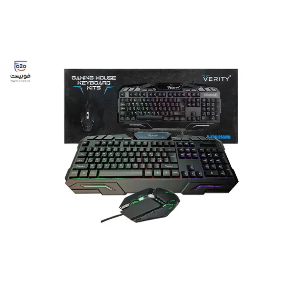 کیبورد و ماوس گیمینگ وریتی مدل V-KB6111GCW با حروف فارسی همراه با ماوس پد