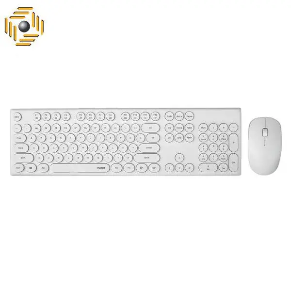 کیبورد و موس بی سیم رپو X260S WHITE Rapoo X260S Wireless Mouse & Keyboa